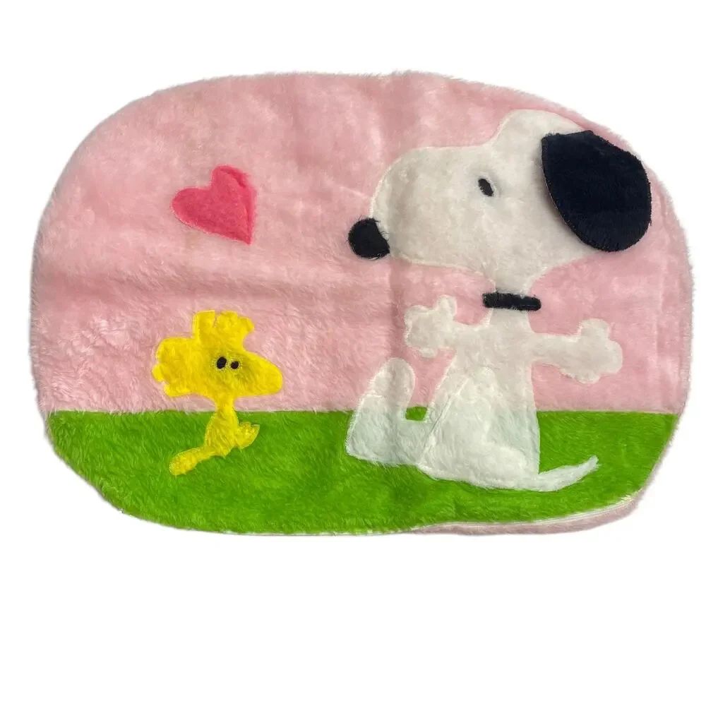 Vintage Snoopy Sears Fuzzy Decorative Pillowcase